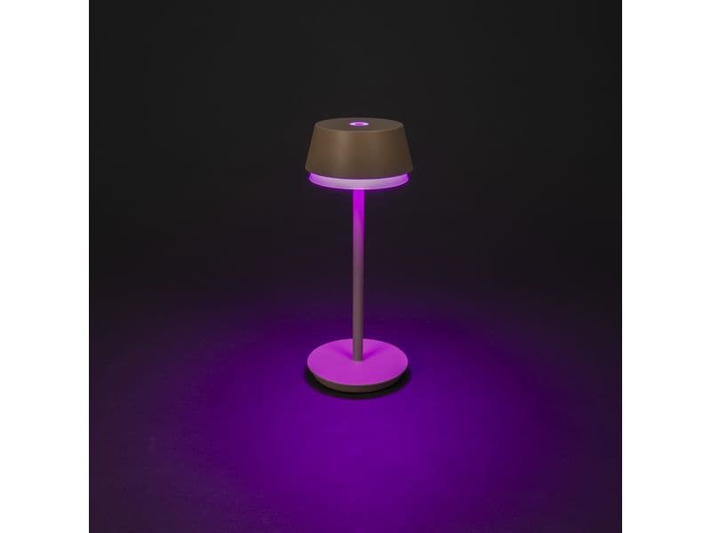 Konstsmide USB-Tischleuchte Lyon Sand, 2700-4000 K / RGB di Outdoor Tischleuchte