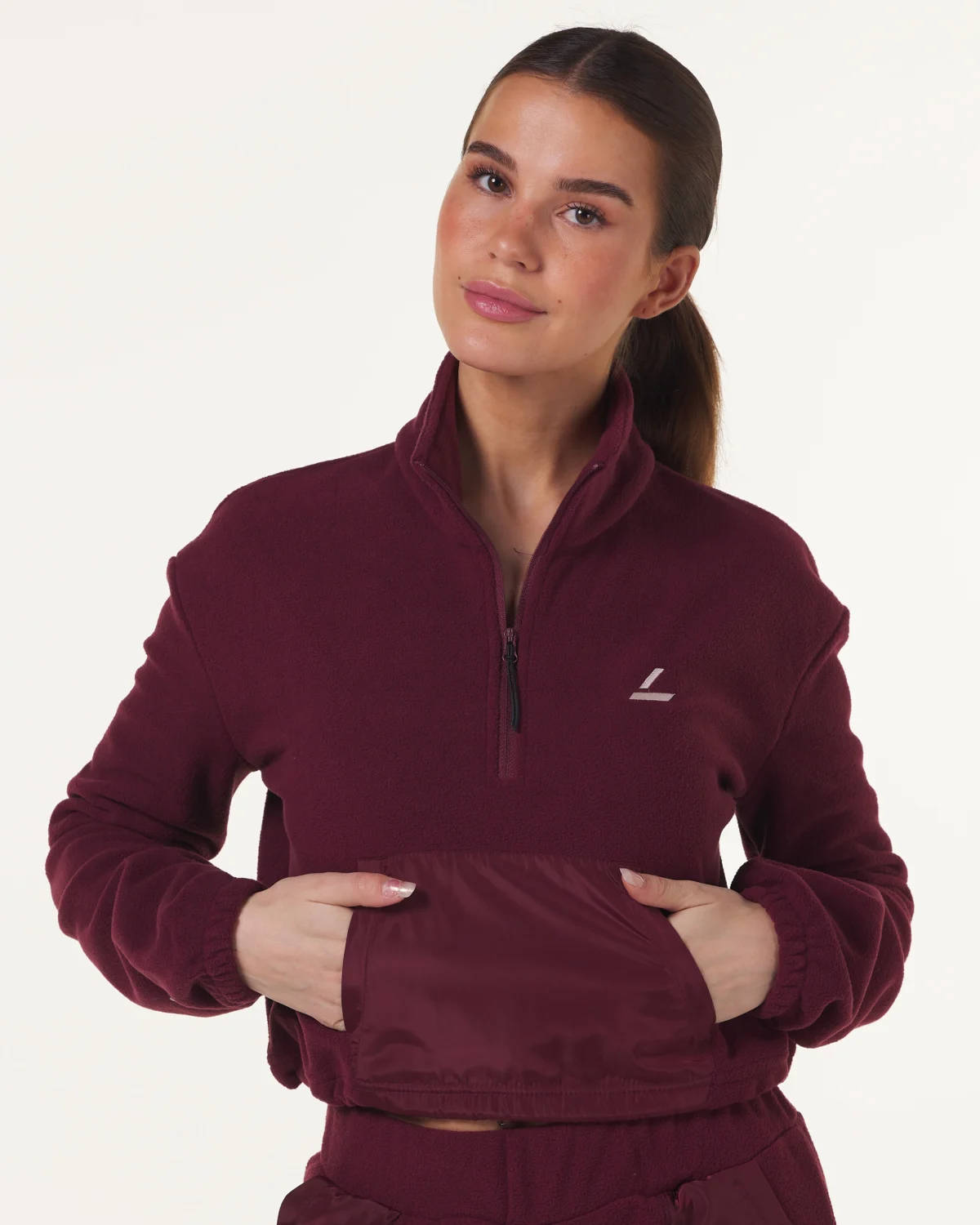 LEVITY Break Fleece 1\2 Zip Sweater Red Wine