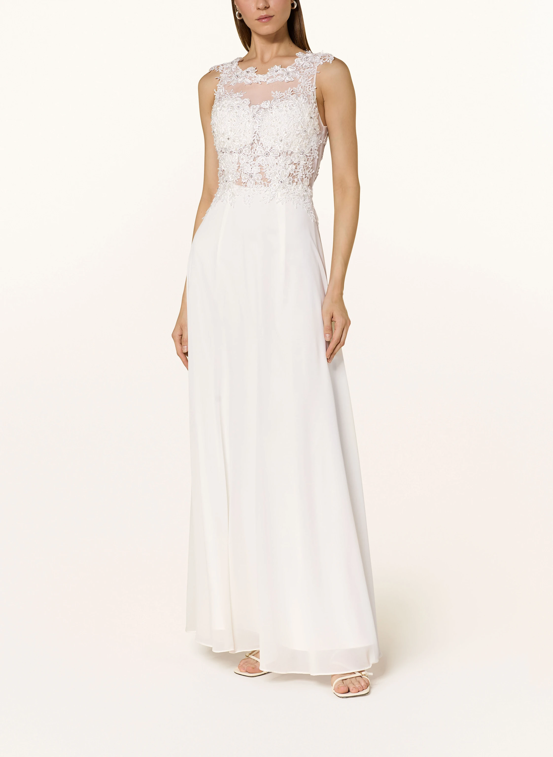 APART Abendkleid mit Spitze und Schmucksteinen