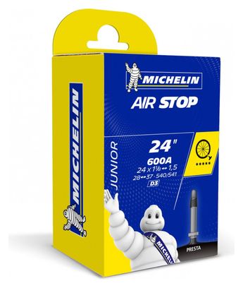 CHAMBRE 600 A CONFORT 28/37x540/541 1 1/8-1.5 V/Presta 29mm D3 AIR STOP MICHELIN.