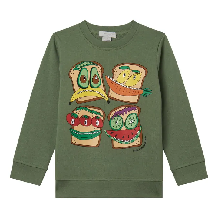 Stella McCartney Kids Sweat Burger | Vert kaki