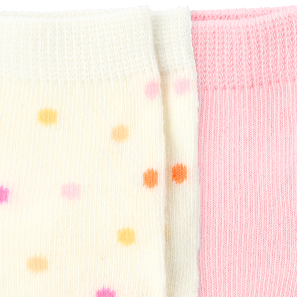 Topomini 2 Paar Newborn Socken im Set weiss / rosa