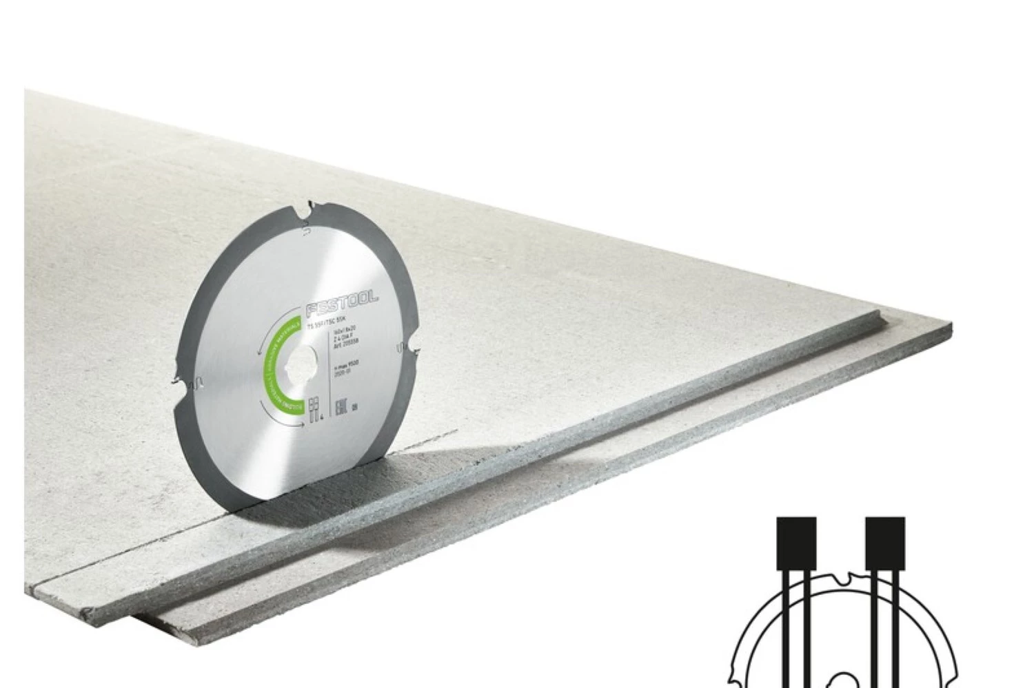 Festool 205769 Diamant-cirkelzaagblad - DIA 168x1,8x20 - 4T - ABRASIVE MATERIALS
