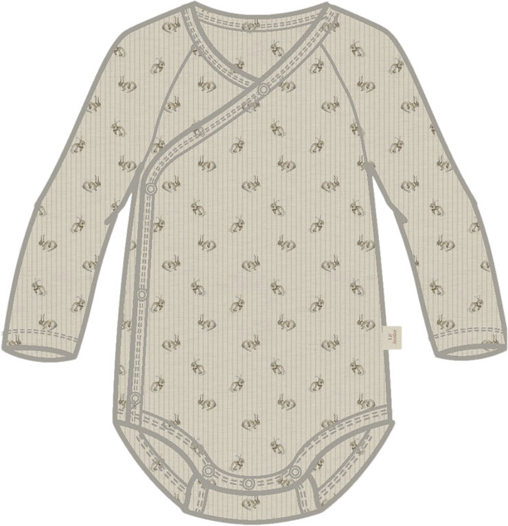 Lil' Atelier NBNLAVO EMO LS SLIM WRAP BODY LIL Turtledove/rabbit