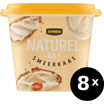 Jumbo naturel 48+ smeerkaas 8 x 200 g