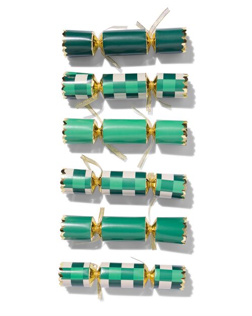 vœu de fête avec jeu vert à carreaux - 6 pièces