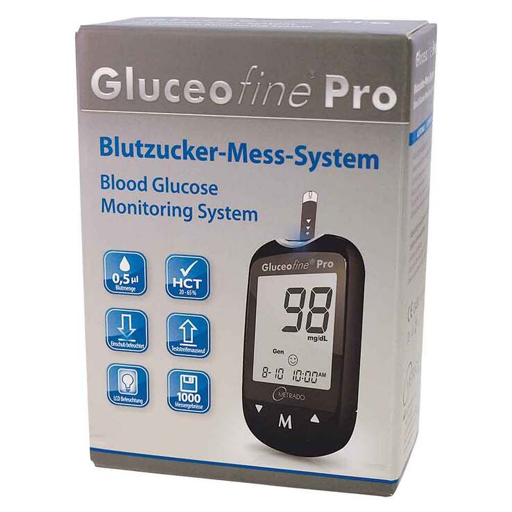 Gluceofine® Pro Blutzucker-Mess-System, 1 St