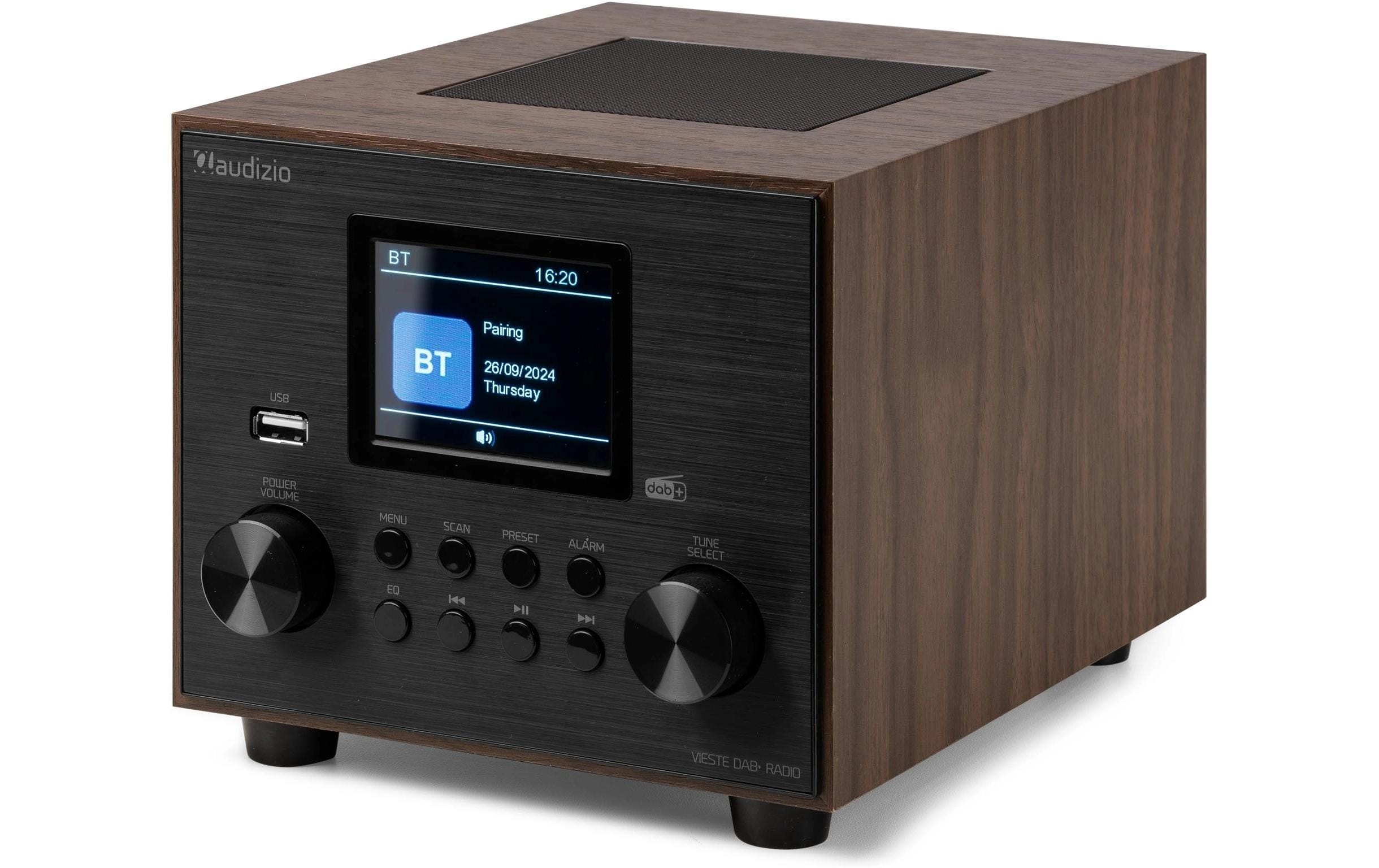 DAB+ Radio Vieste BraunDAB+ Radio mit Stereo Lautsprecher und Subwoofer