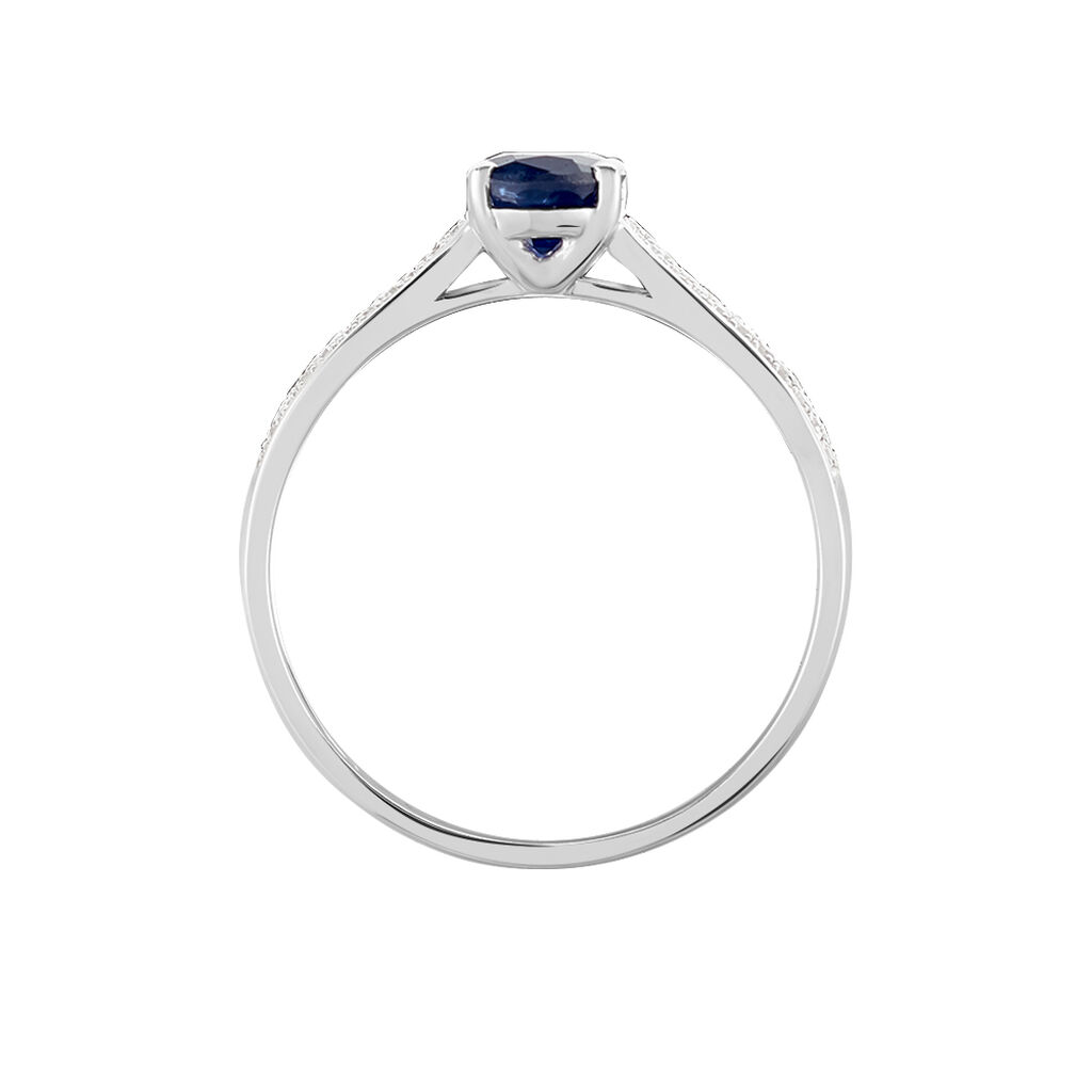 Bague Crista Or Blanc Saphir Et Diamant