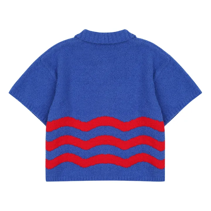 Jelly Mallow Polo Maille Vague | Bleu