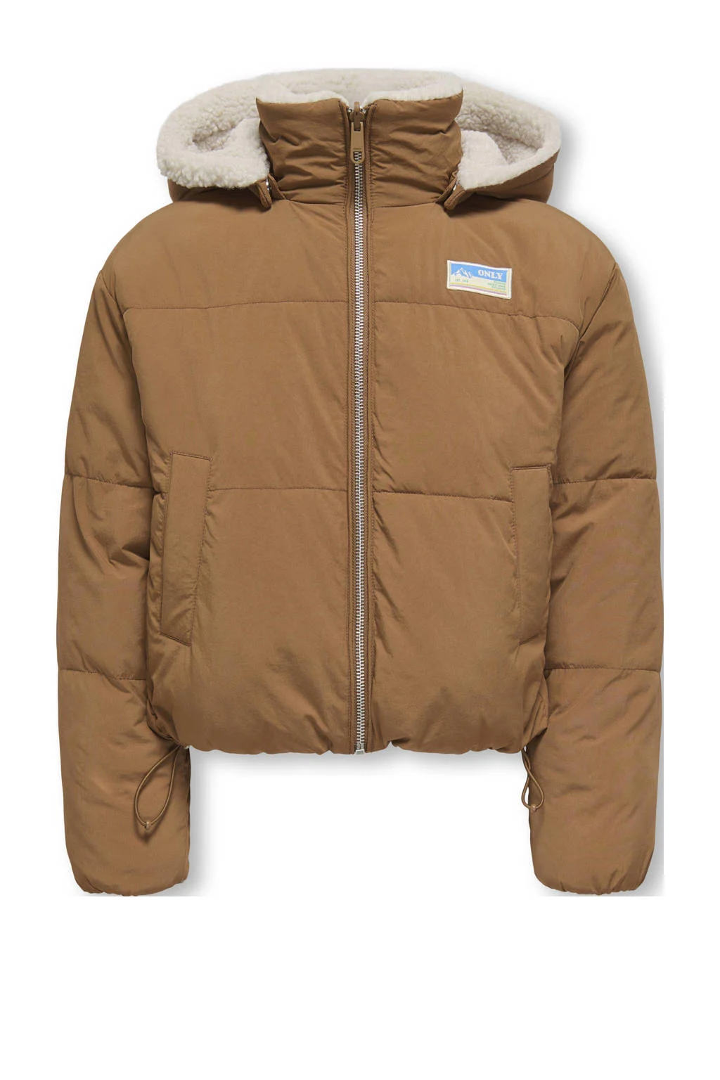KIDS ONLY GIRL reversible gewatteerde winterjascamel/ecru
