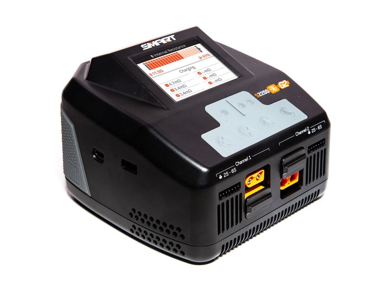 Spektrum Dual-Ladegerät S2200 G2 AC 2x 200W 1-6S Universeller G2 Smart Charger mit 2 Ausgängen