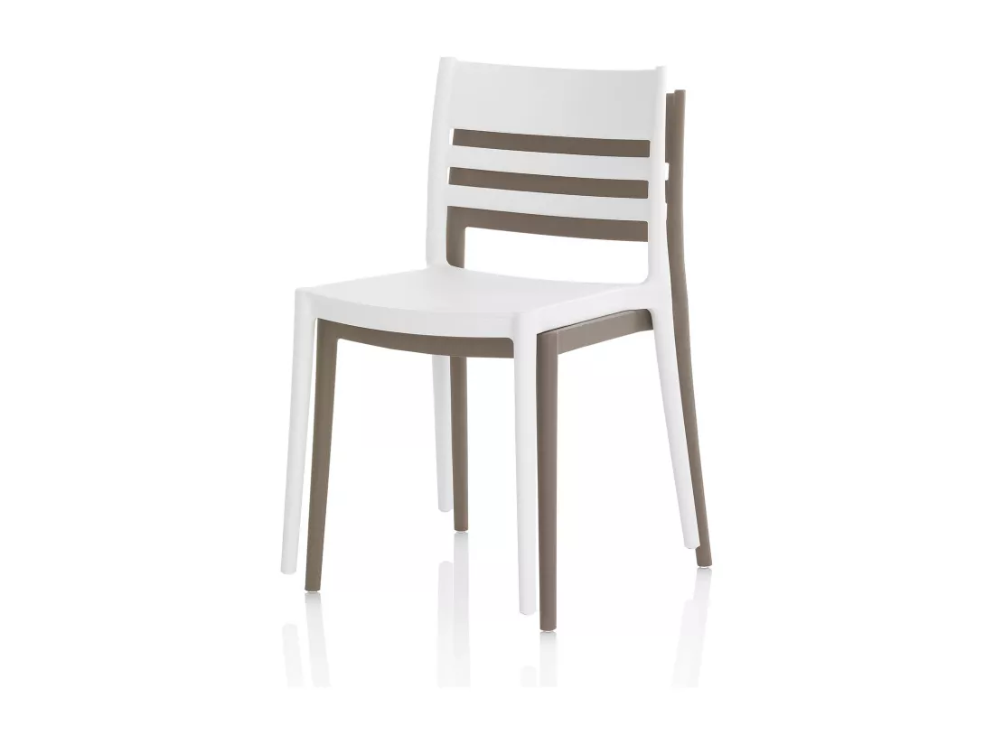 Set de 4 Chaises d’intérieur/extérieur SHYLA blanc