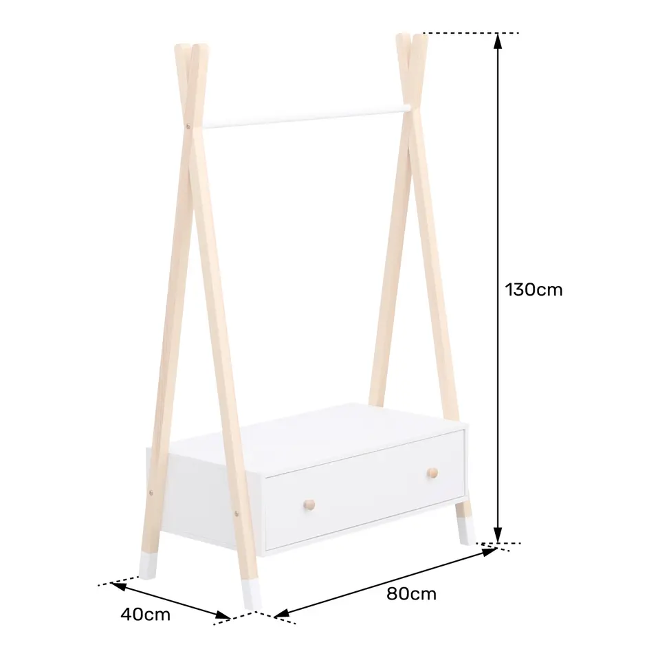 Happy Garden Garderobe LOU - Wit - Hout