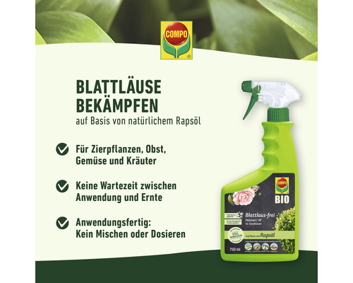 Bladluisvrije BIO COMPO Nativert® 750 ml Gebruiksklare pompspray