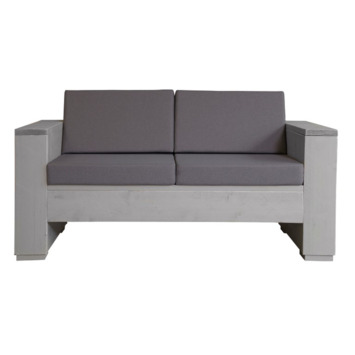 Kussenset loungebank taupe 2-zits rug- & zitkussens