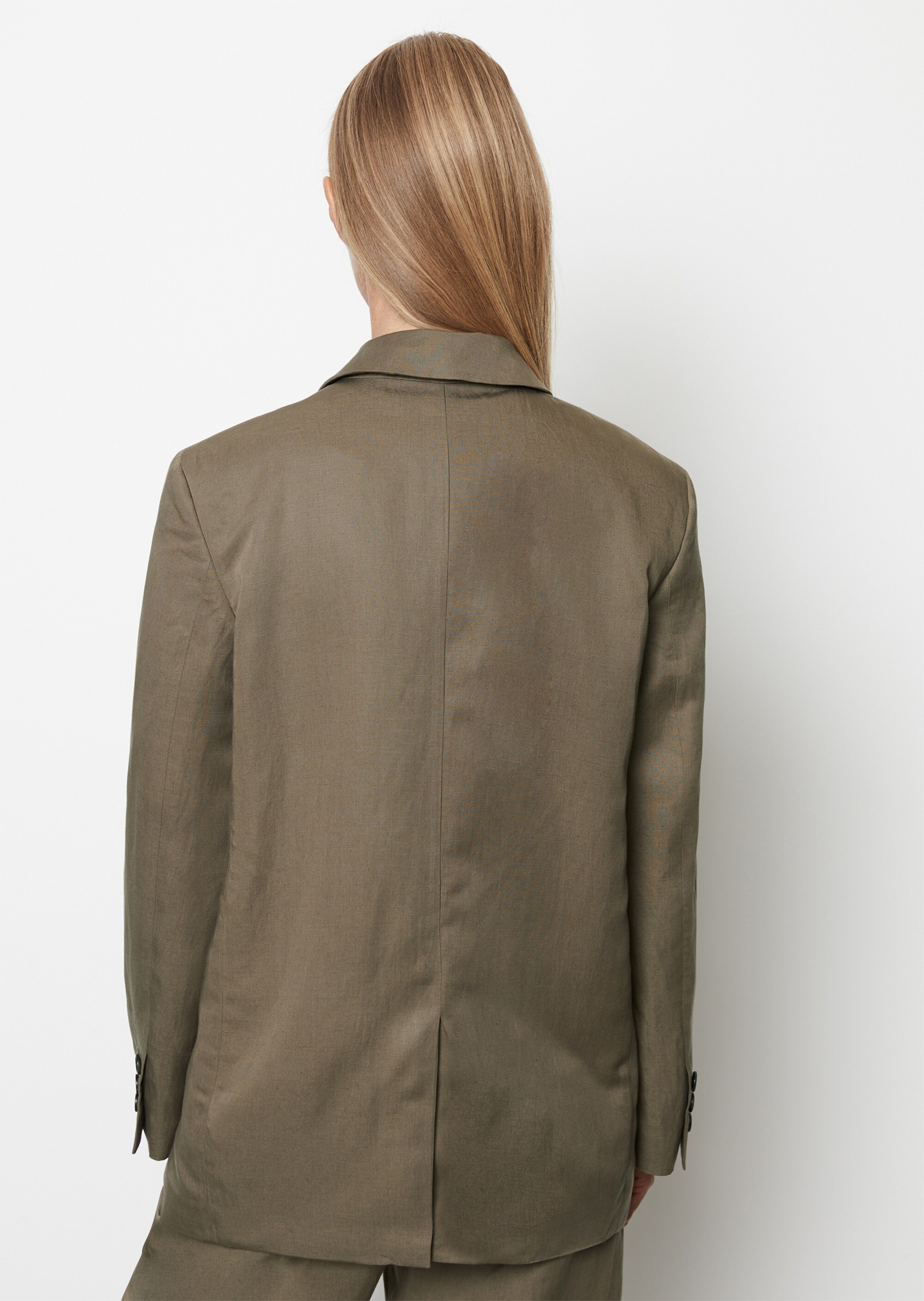 Doppelreiher-Blazer relaxedaus TENCEL™ Lyocell-Leinen-Mix