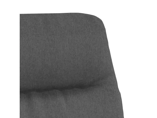 Chaise de relaxation avec repose-pied Gris foncé Tissu