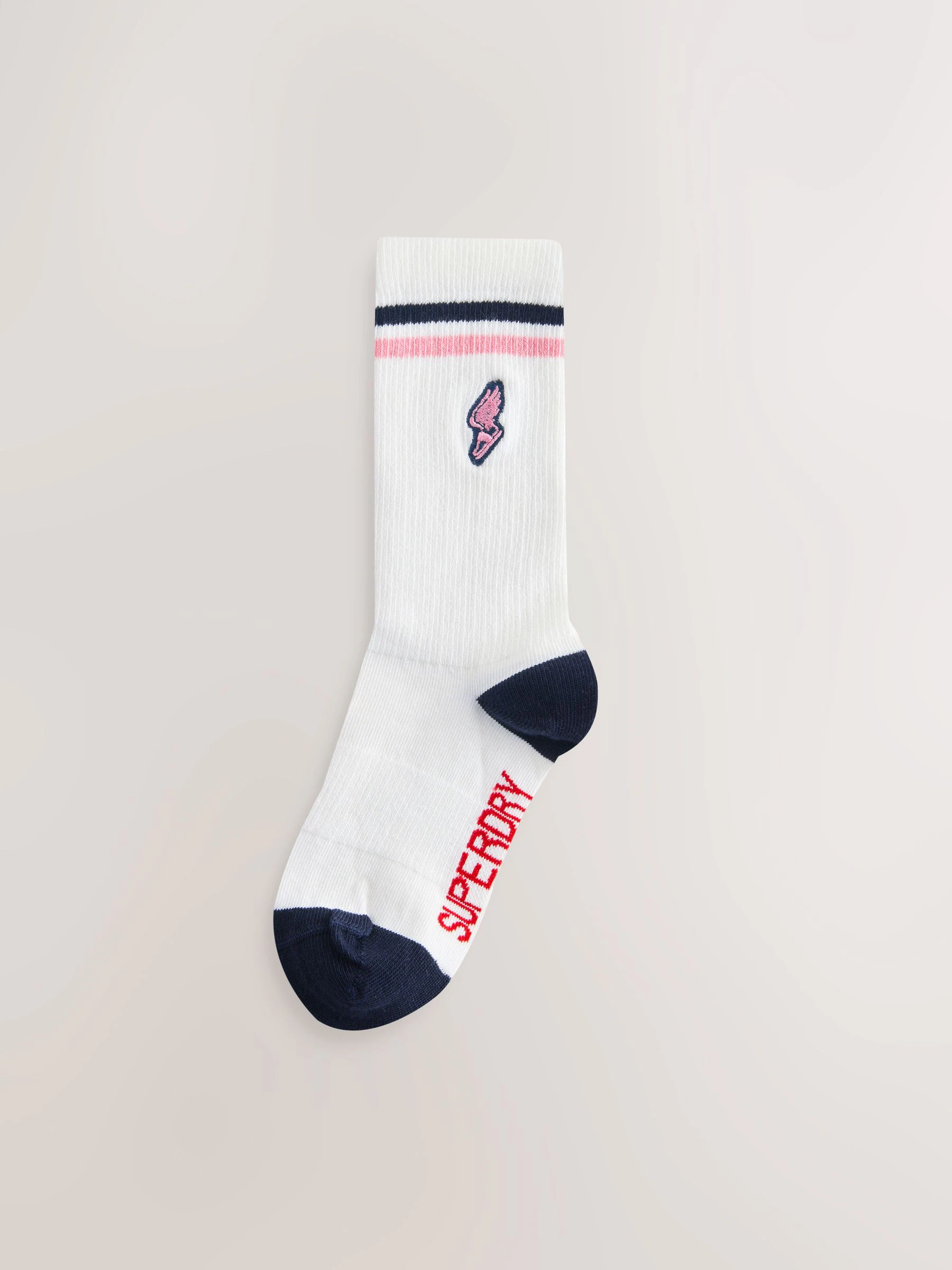 Roze/marineblauw/wit - Superdry Socks 5 Pack