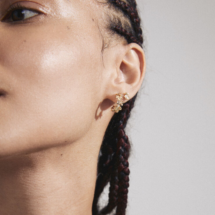 Pilgrim ZHURI recycled earrings 2-in-1 set gold-plated Guld