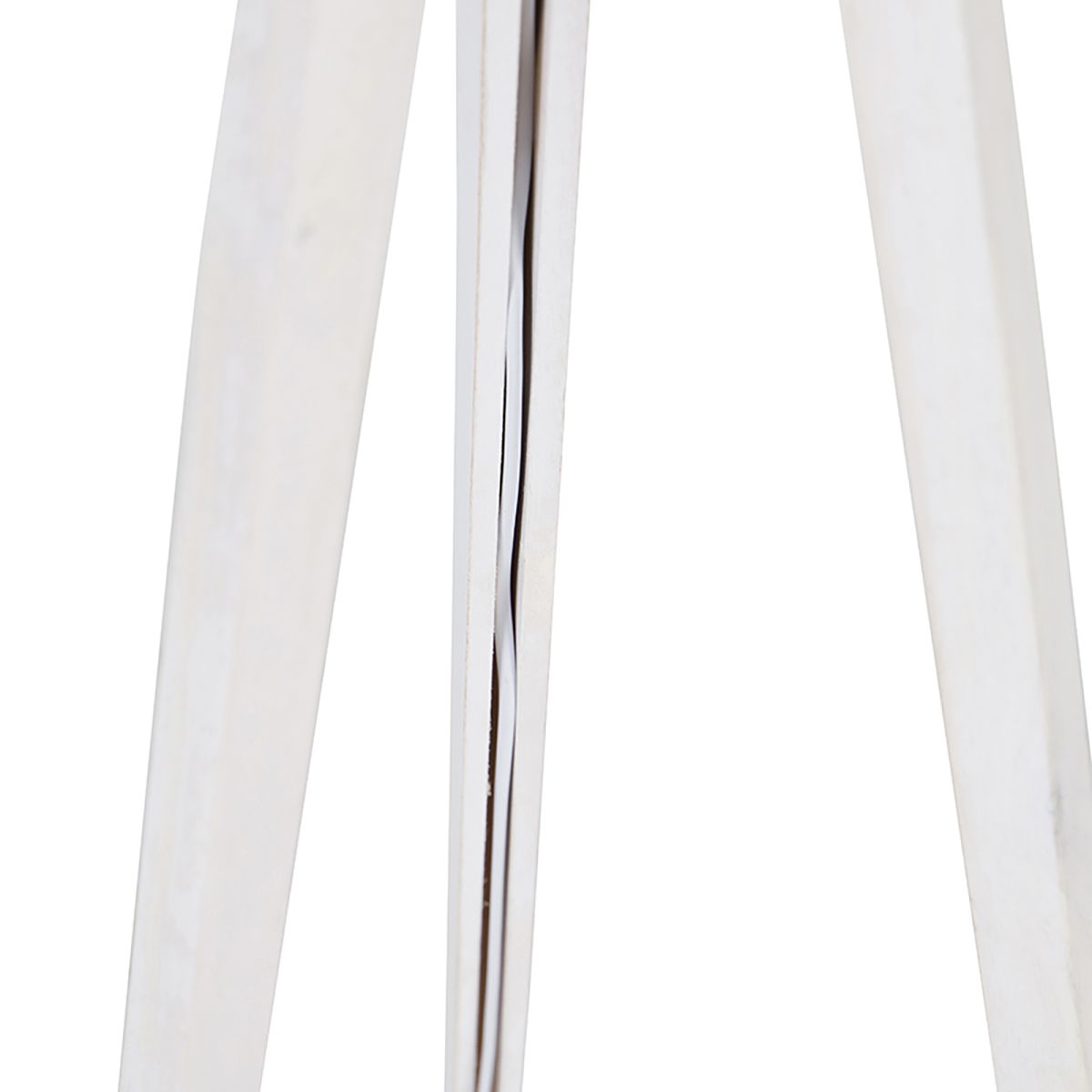 Vloerlamp tripod wit met stoffen kap lichtbruin 50cm - Tripod Classic