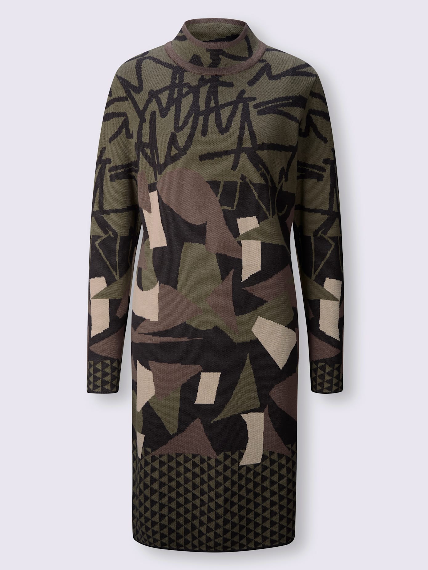 Robe en tricot col montant tendance