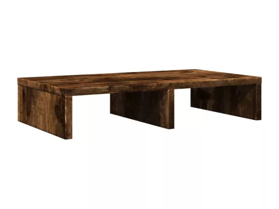 Support de moniteur chêne fumé 50x27x10 cm bois d'ingénierie