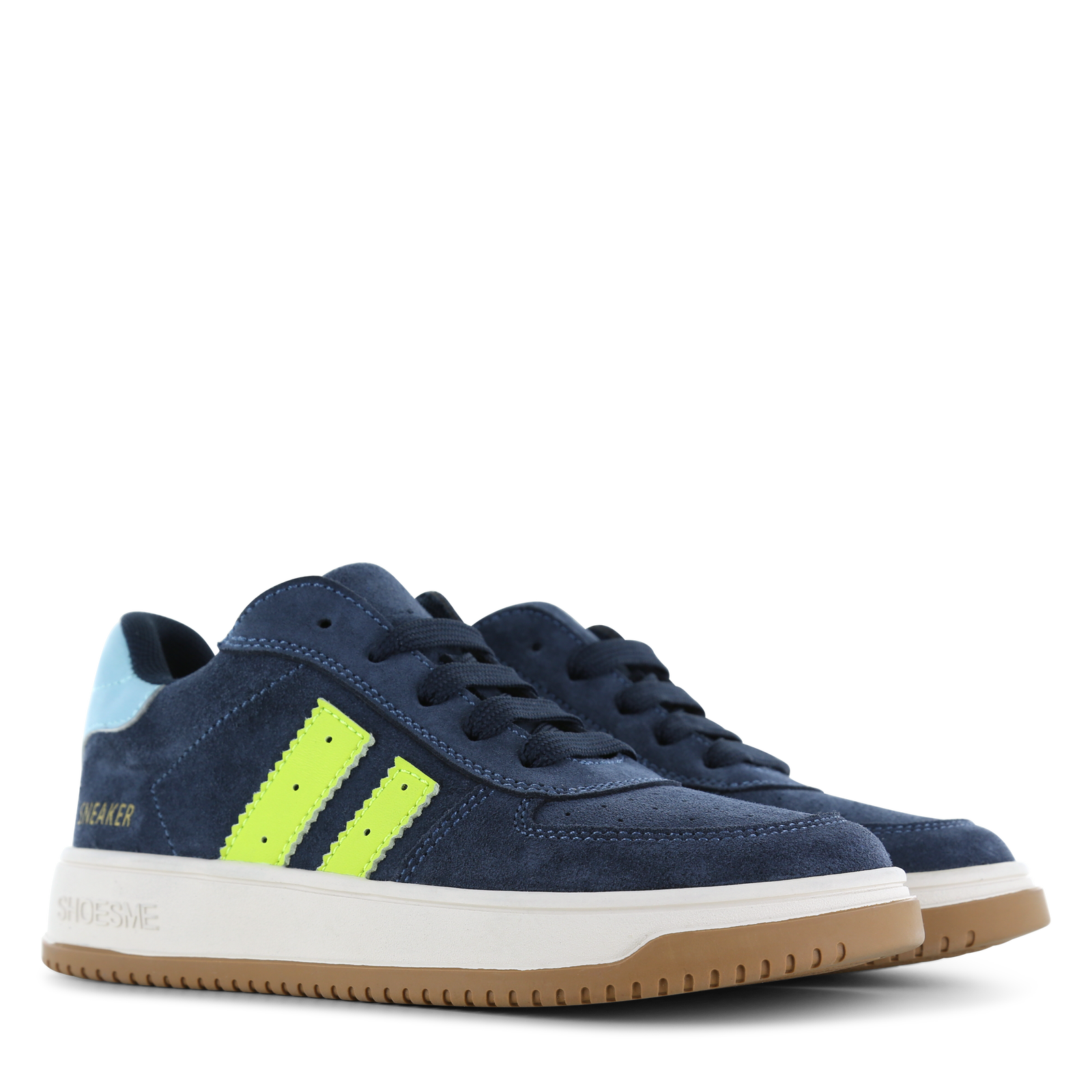 Shoesme blauwe sneaker met ritssluiting Microfiber leer, Suède | Sale