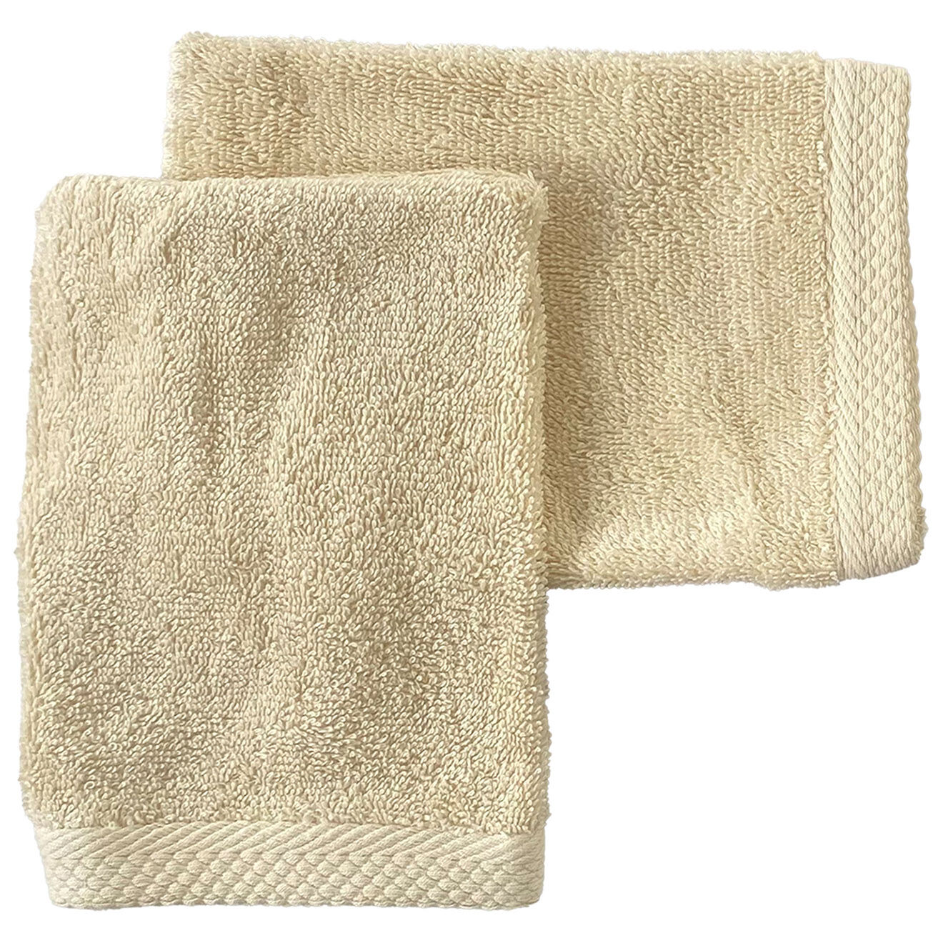Soft by Perle de Coton 2 Gants de toilette ivoire
