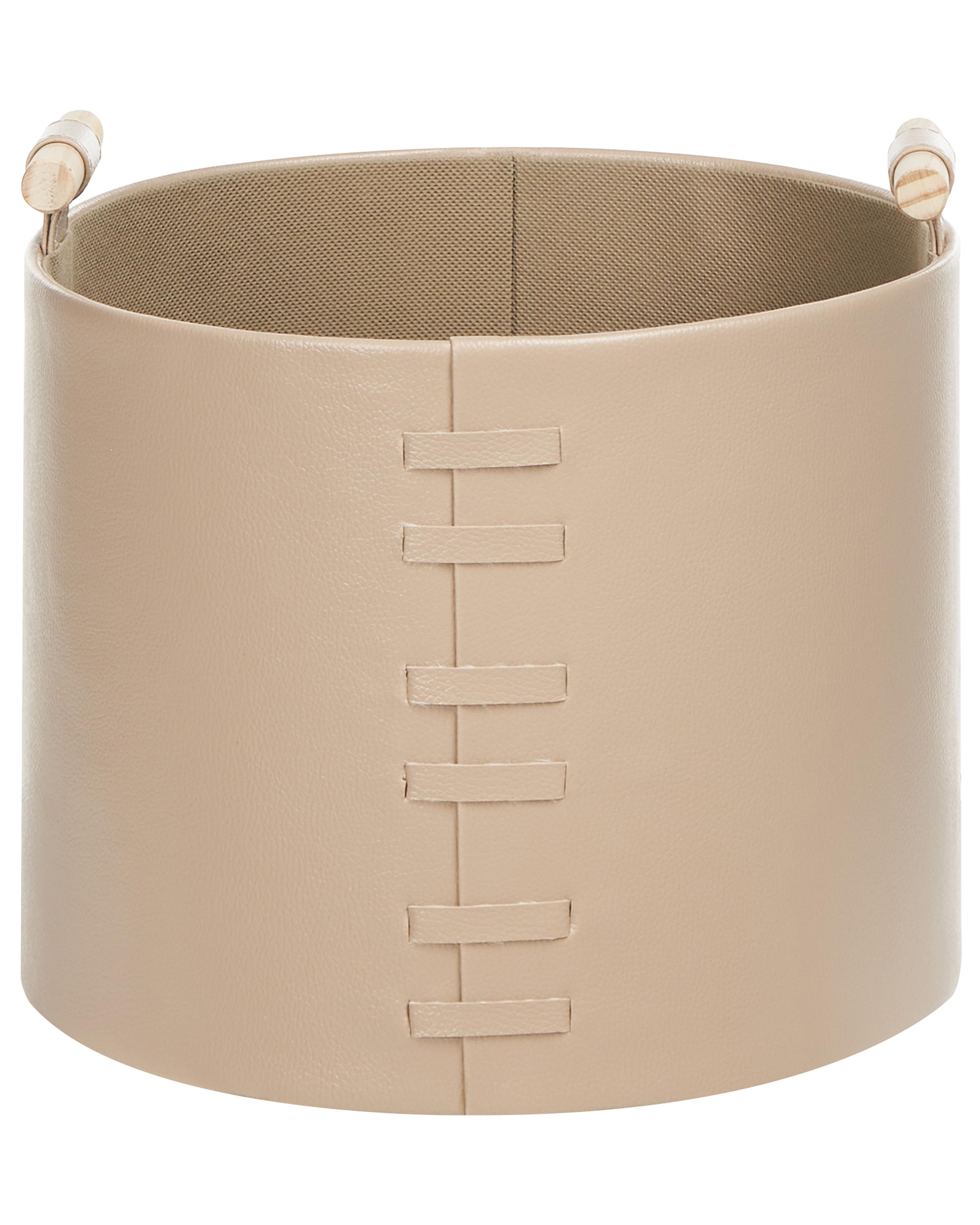 Set van 3 manden ARAM Kunstleer Beige