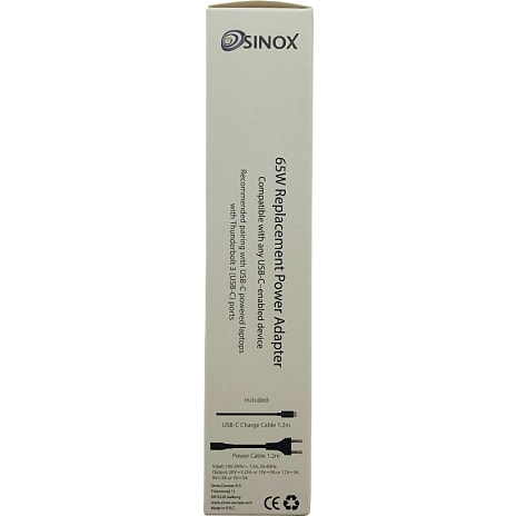 Sinox USB-C PC strømforsyning 65 Watt