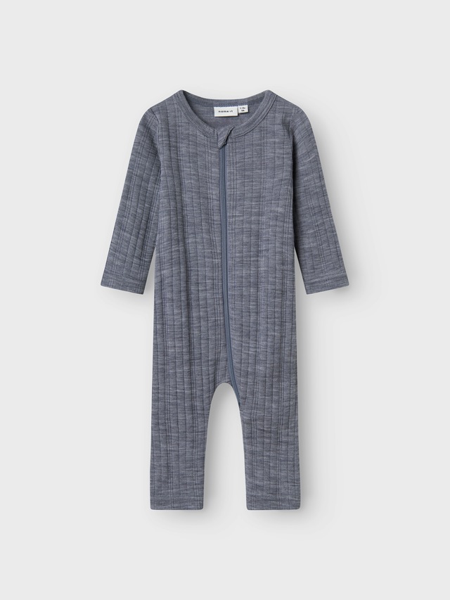 Name It Schlafanzug »NBMWANG WOOL NEEDLE NIGHTSUIT SOLID NOOS« aus reiner Merinowolle