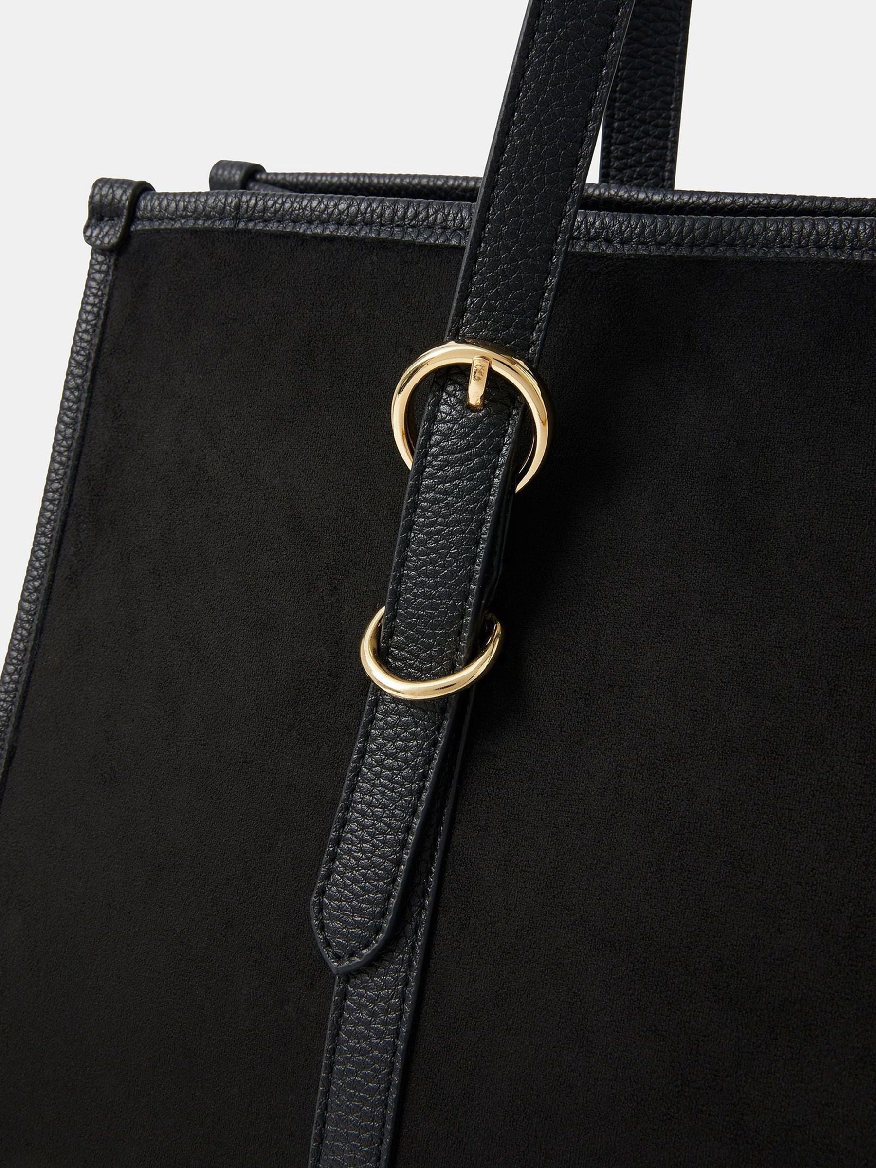 Accessorize Buckle Strap Suedette Shoulder Bag