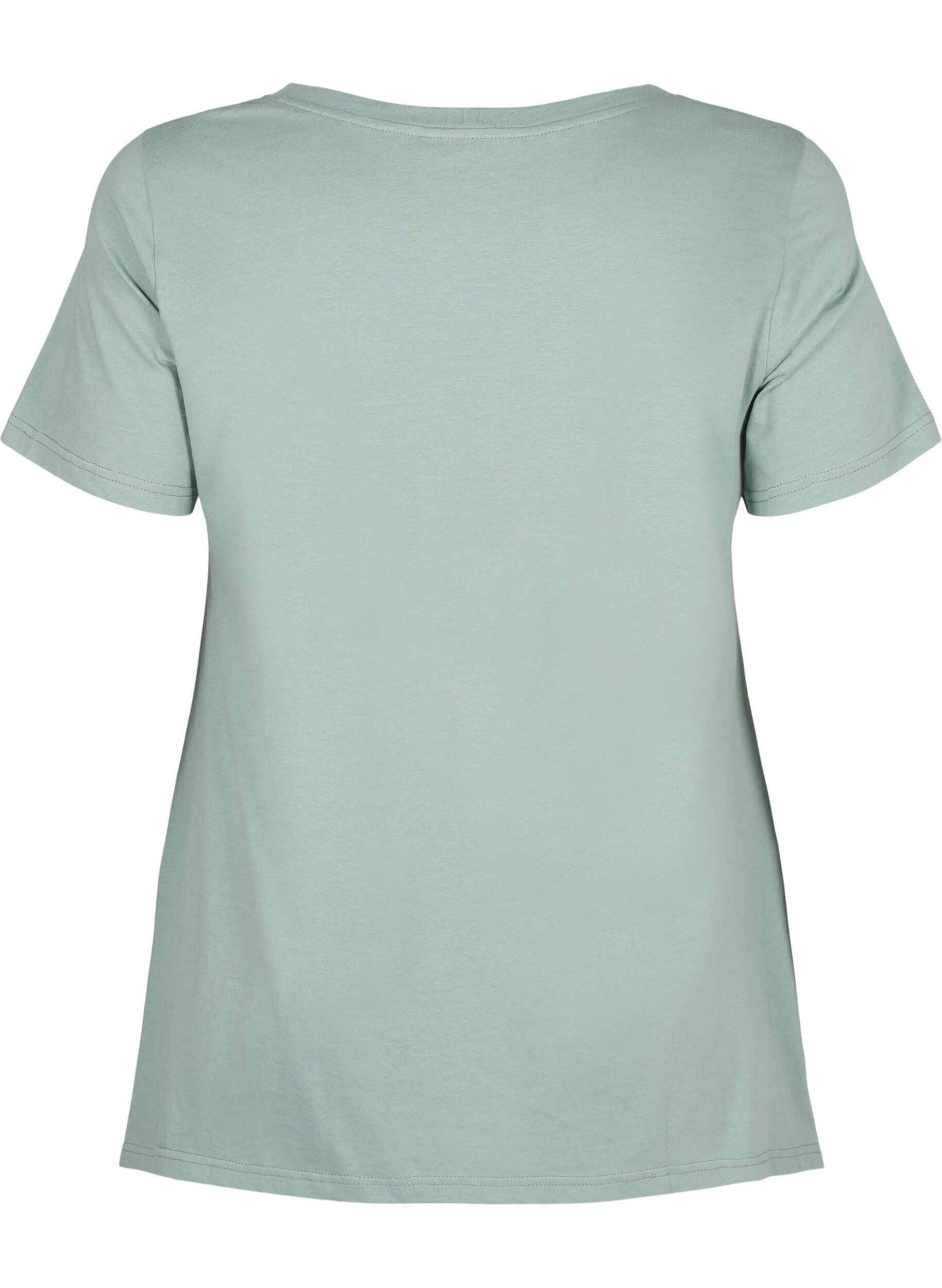 Bomulds t-shirt med korte ærmer