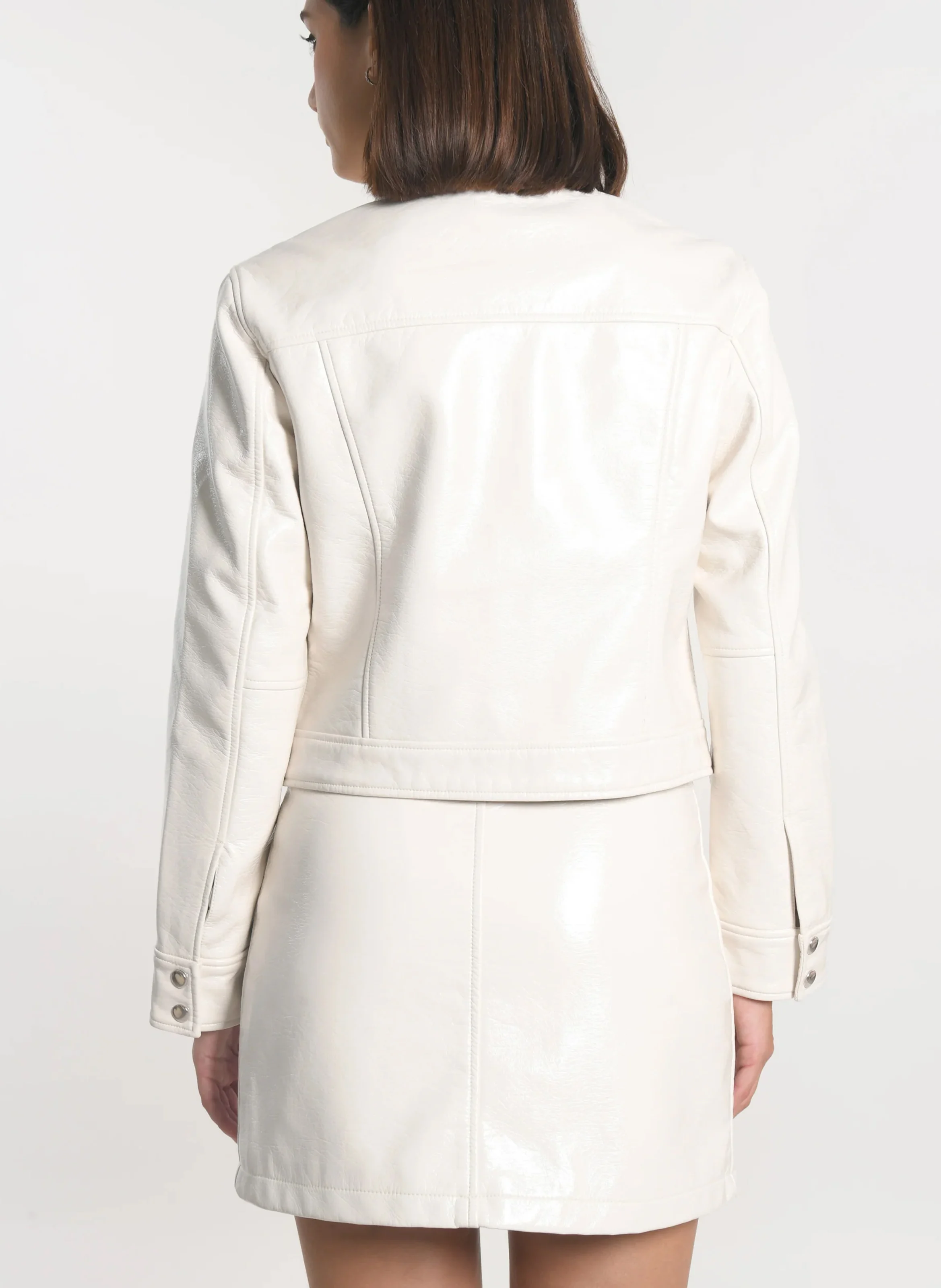 ROSIE - Veste courte col rond| Beige
