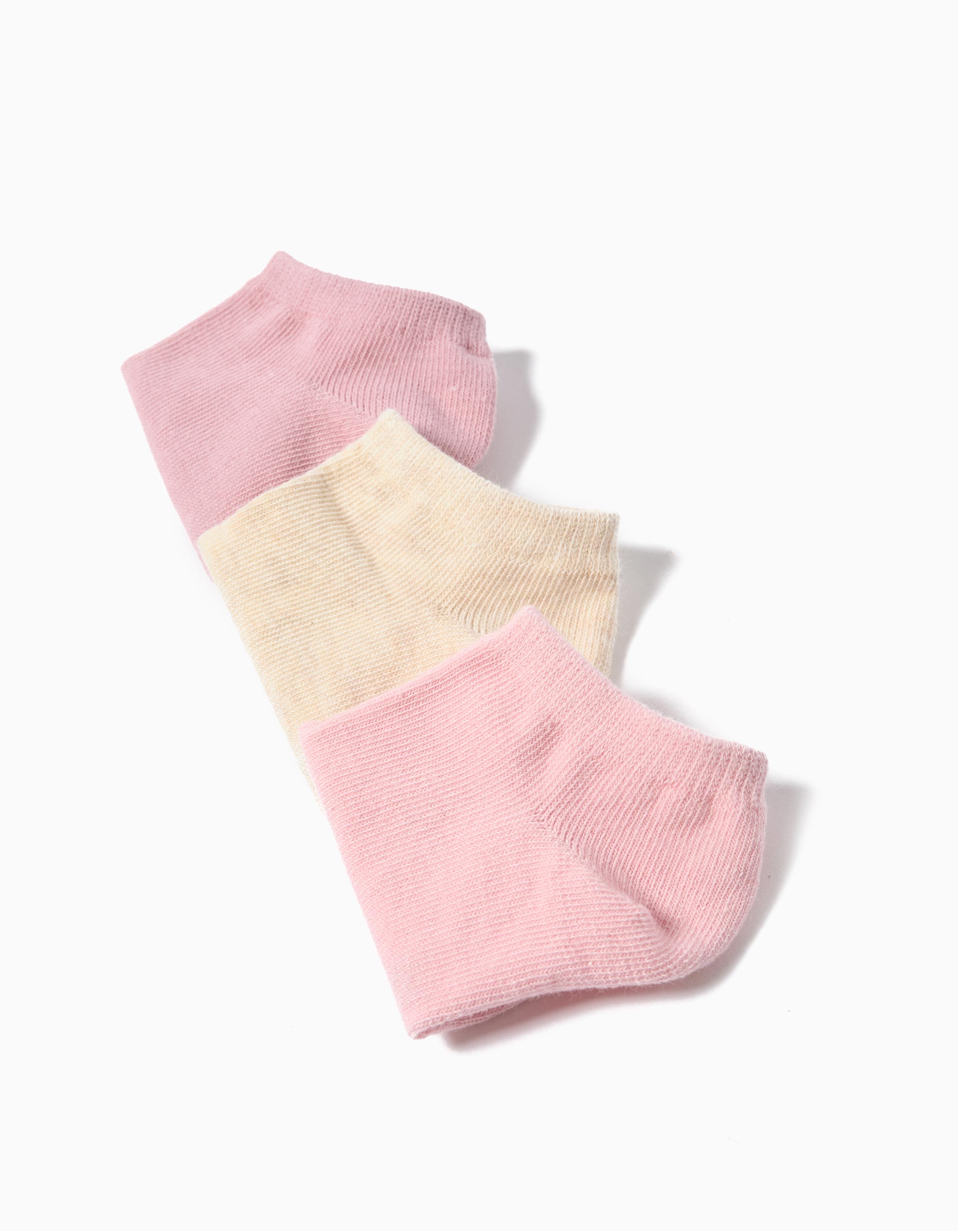 Pack 3 Pares de Meias Tornozelo, Menina, Multicor