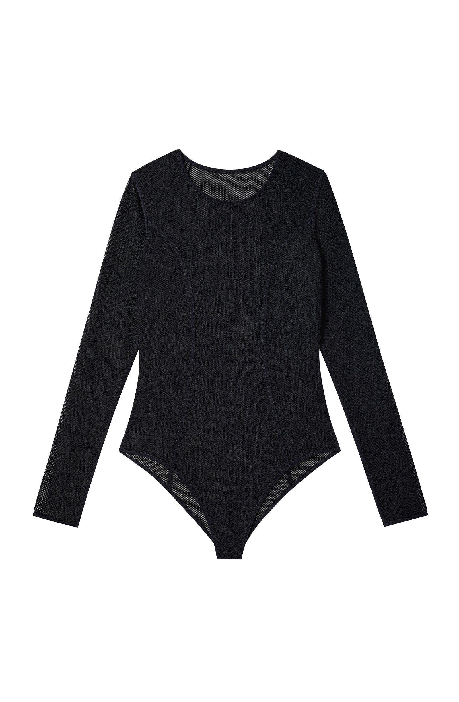 baila Body à manches longues en résille noir Noir