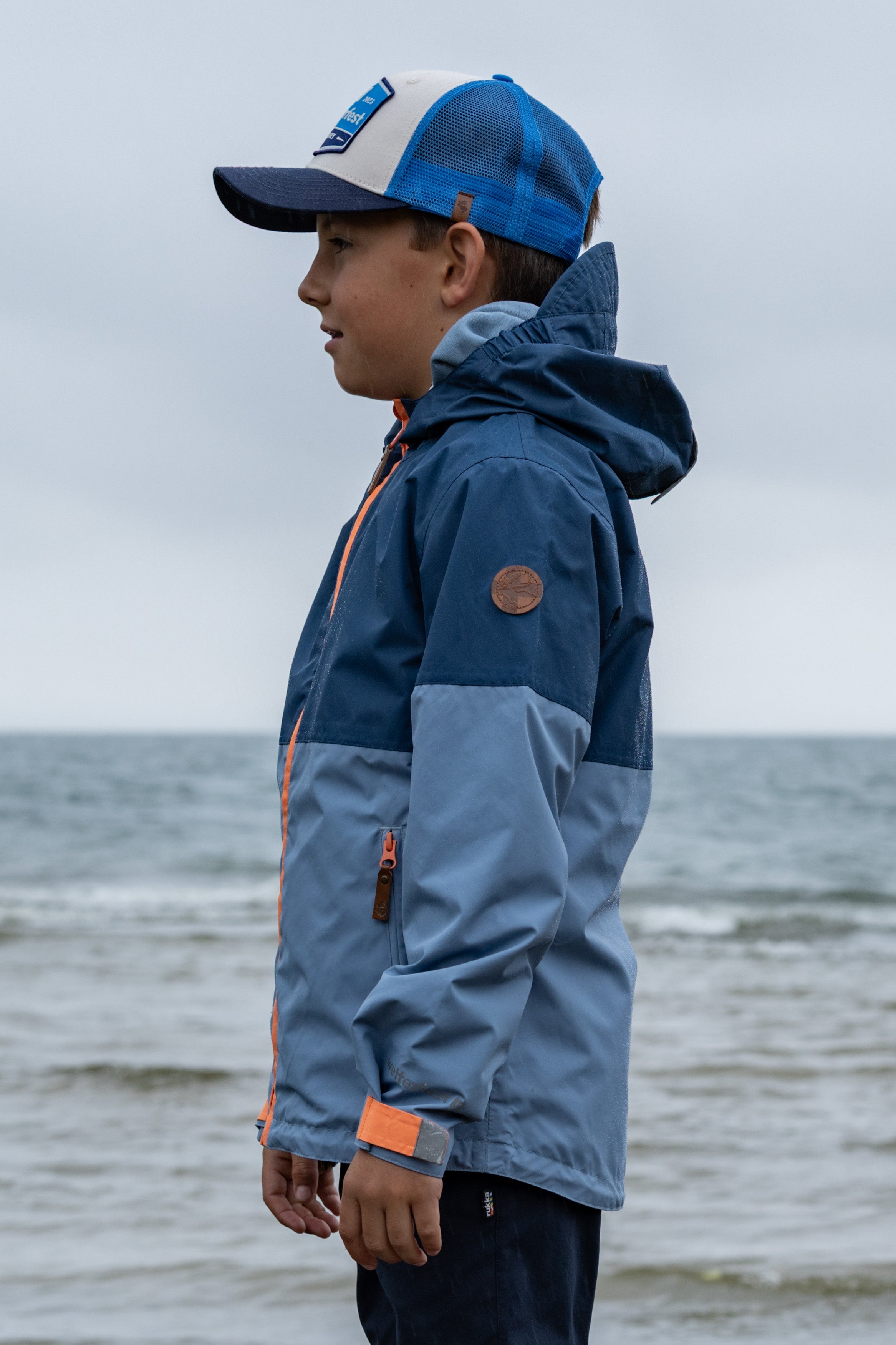 Kinder Regenjacke Puck dark denim