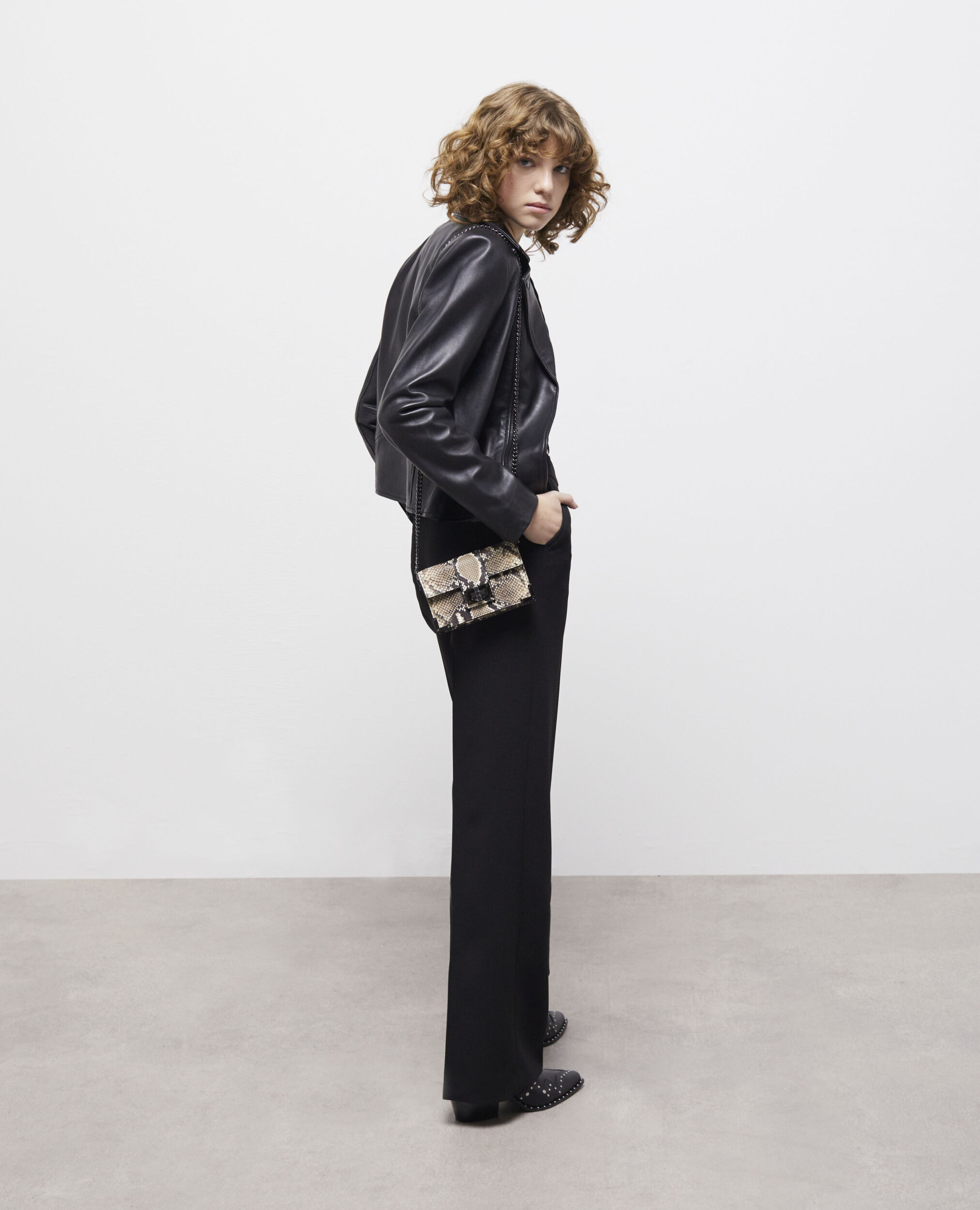 Pochette Emily small en cuir