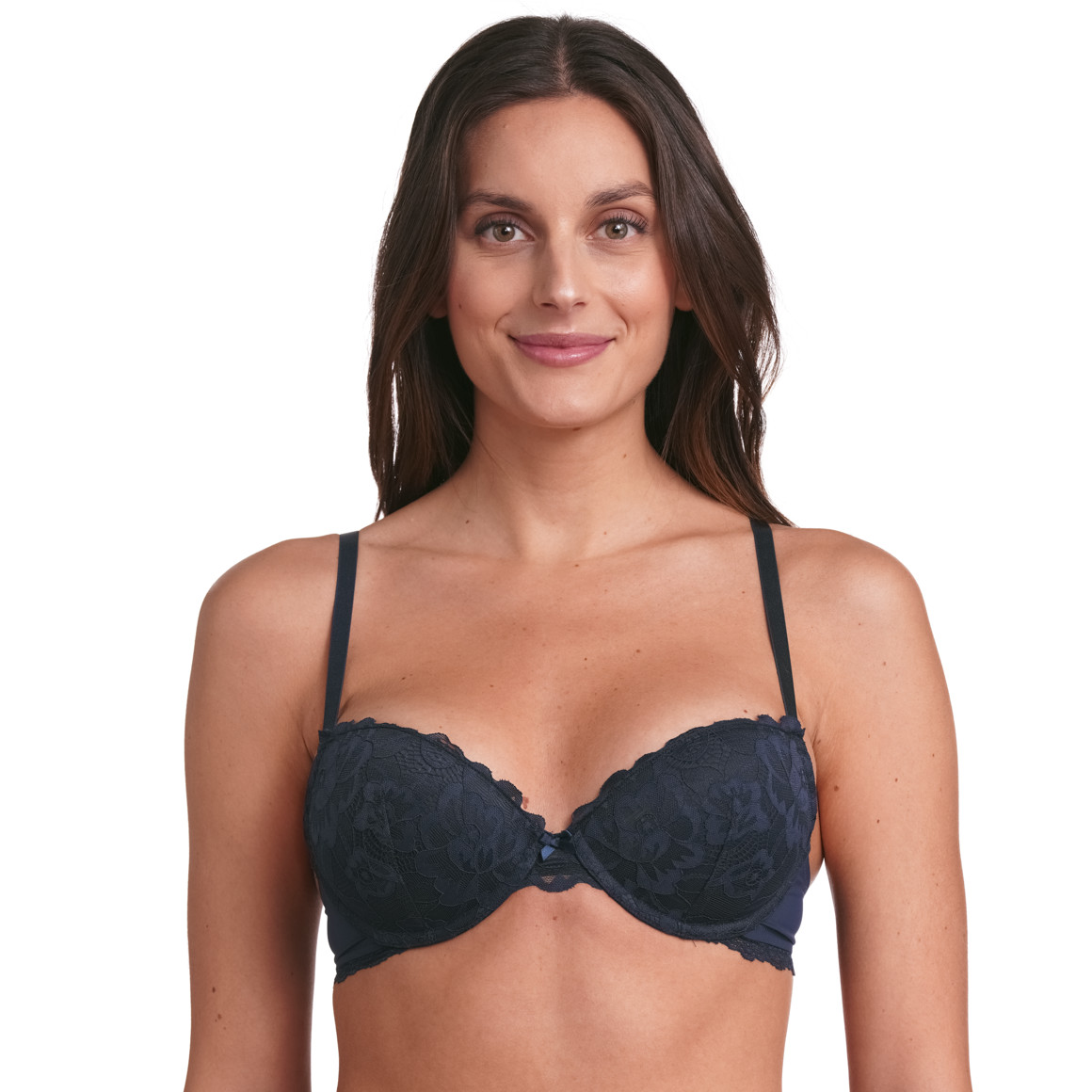 Gina Benotti Damen Bügel-BH mit Spitze dunkelblau
