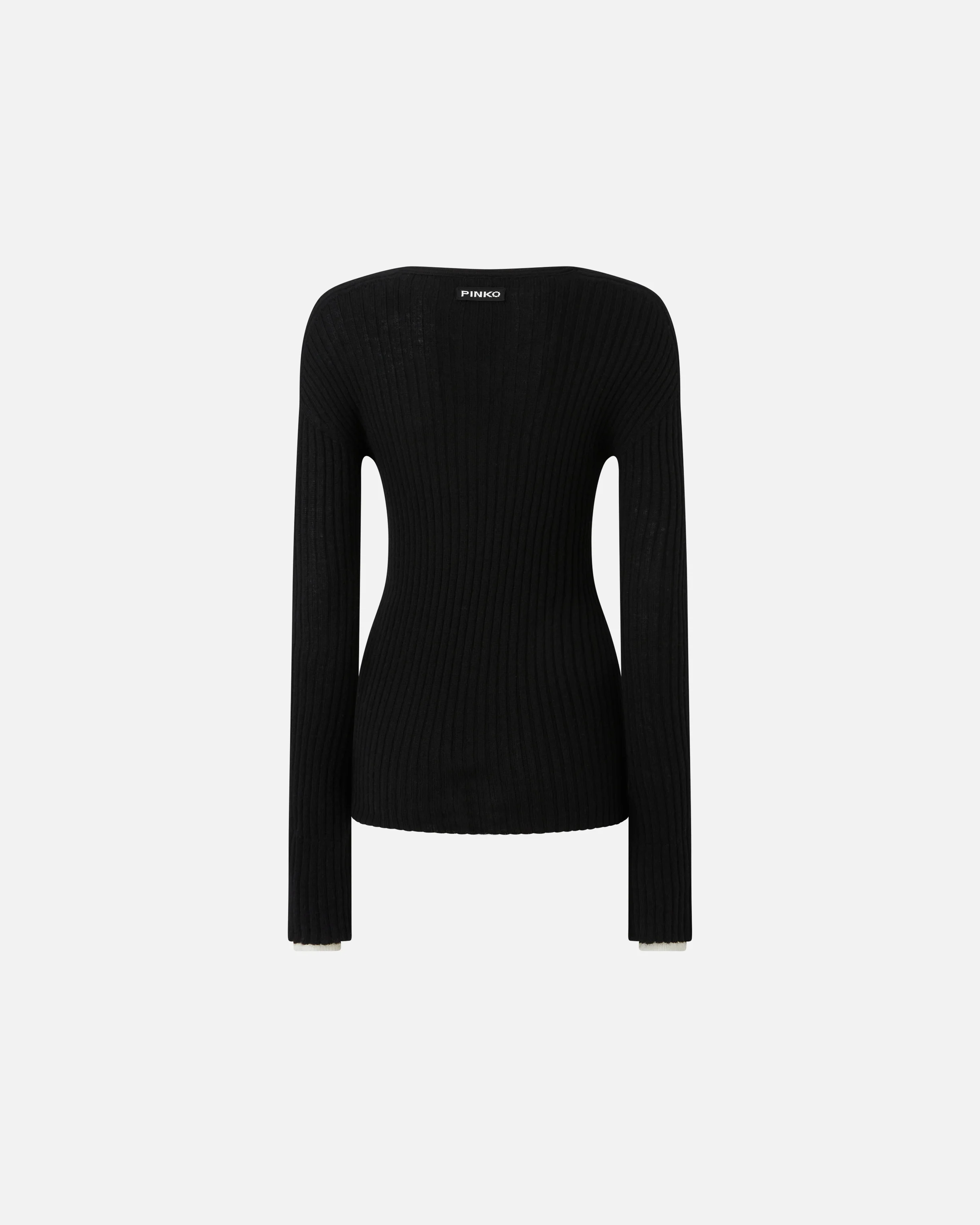 Ribbed sweater in wool and cashmere | Multicolore