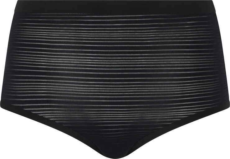 Chantelle Soft Stretch Stripes High waist brief Black