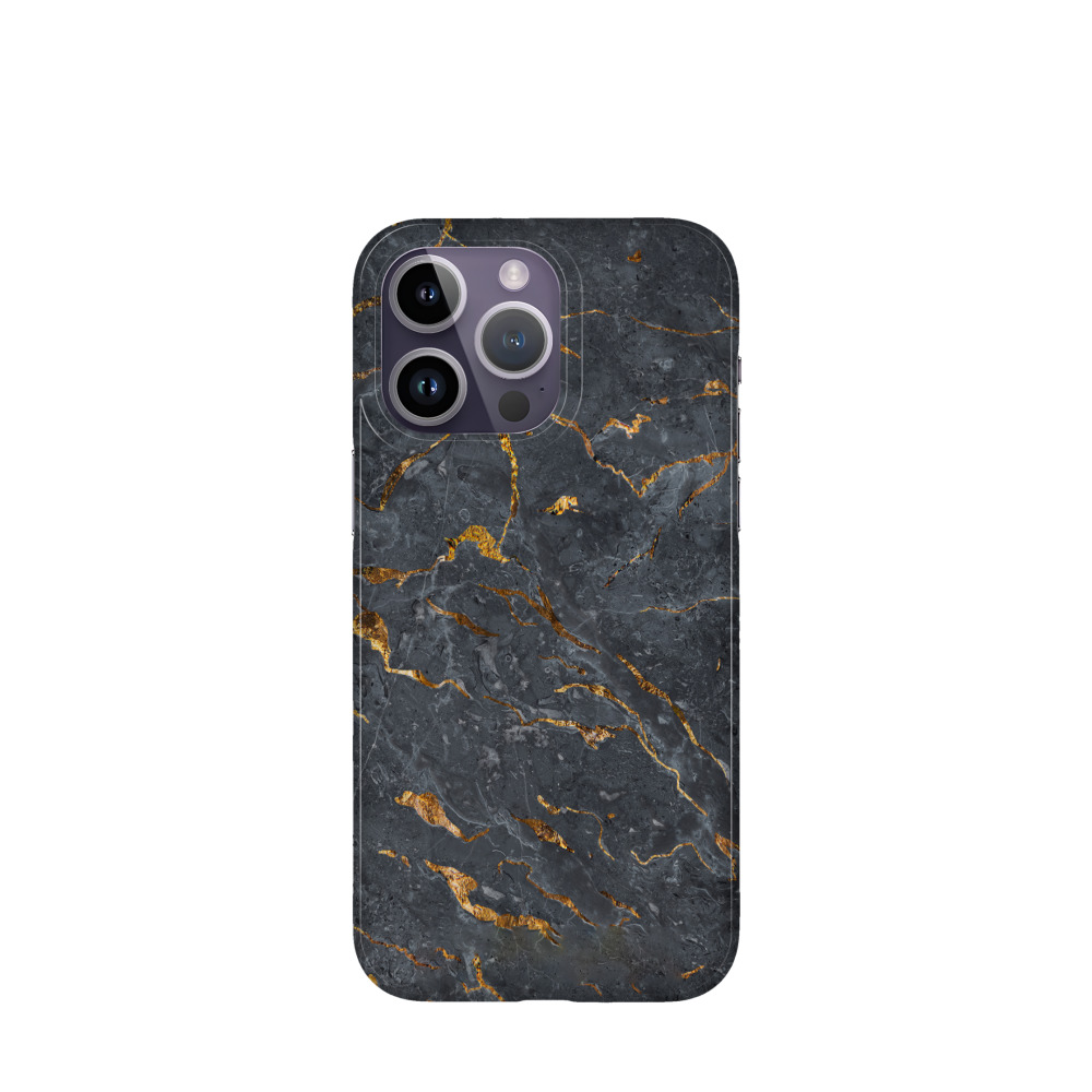 iPhone 14 Pro Max Kunststoff Hülle Marmor Marble 4 - Schwarz