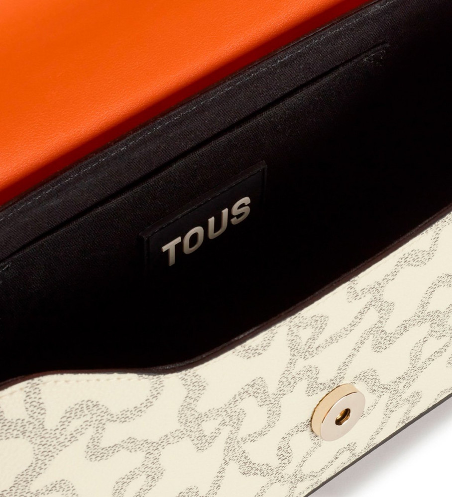 Bolsa transversal média Tous Kaos Icon, bege, preta