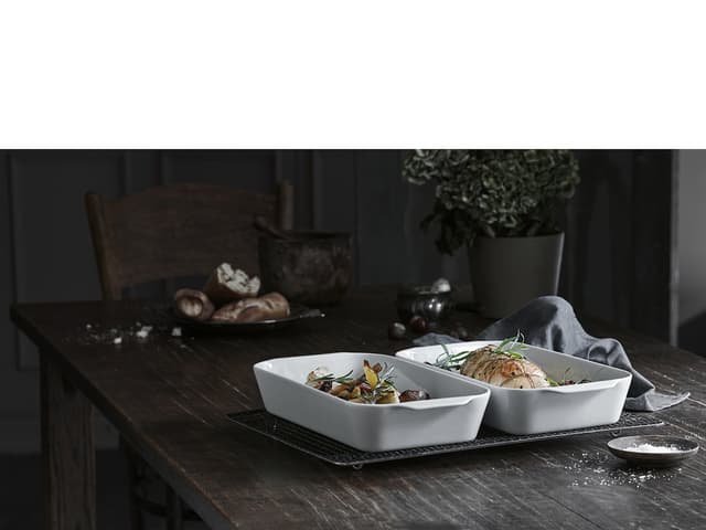 Pillivuyt Serie Originale Fad dybt 31 x 19 x 6 cm Hvid