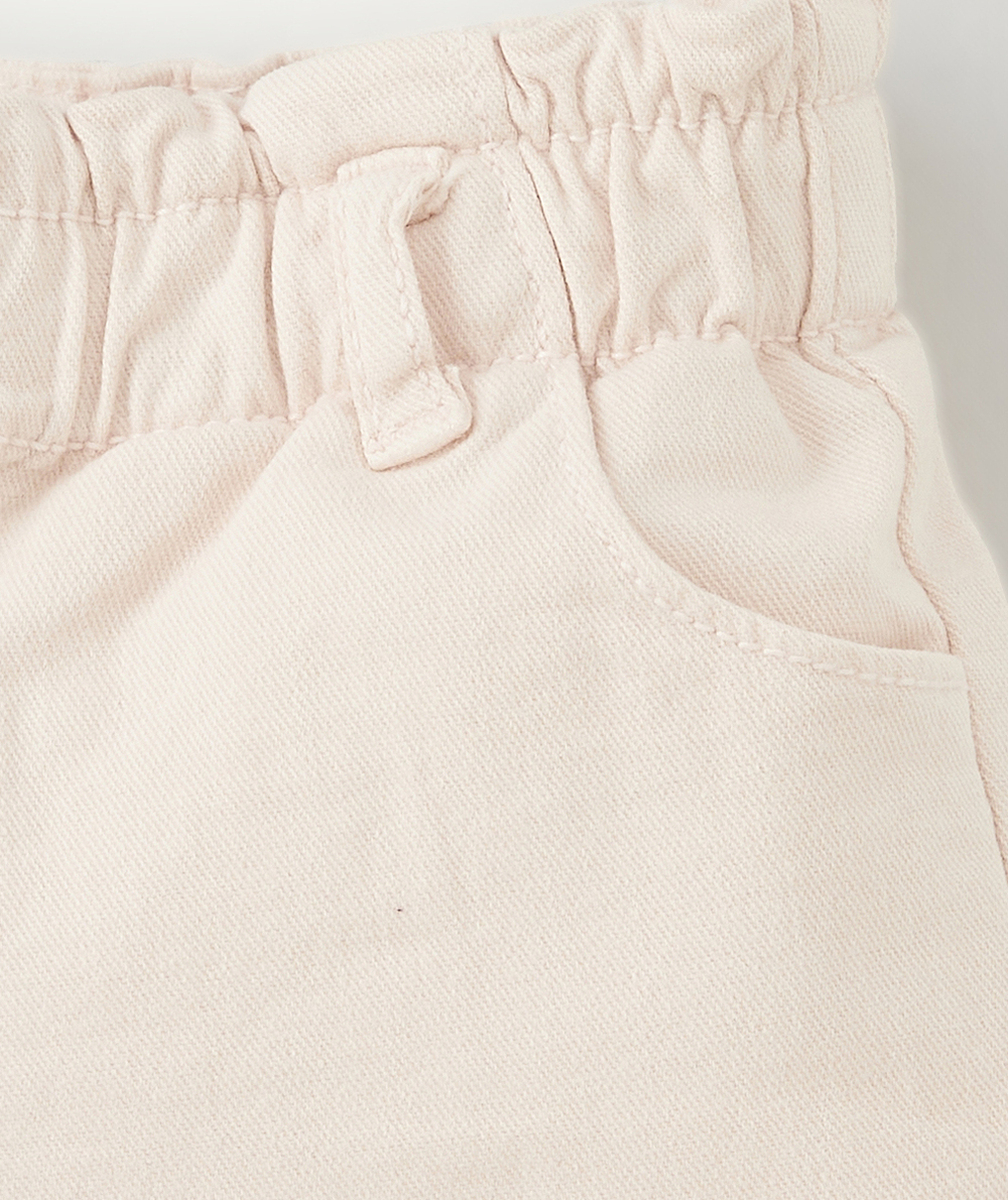 SHORT EN JEAN BÉBÉ FILLE ROSE PÂLE