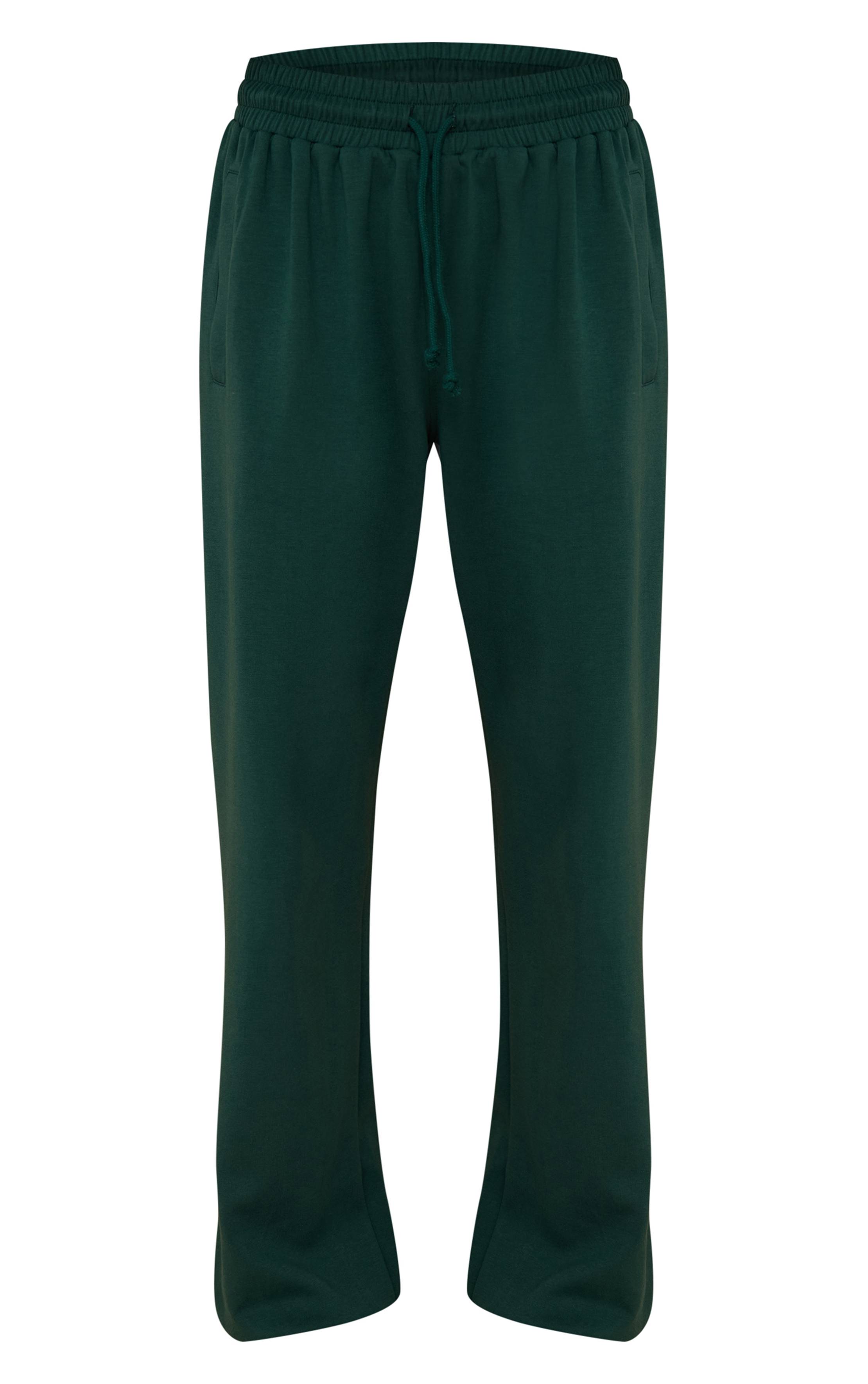 Pine Green Pantalon De Jogging Côtelé Avec Poignets Resserrés
