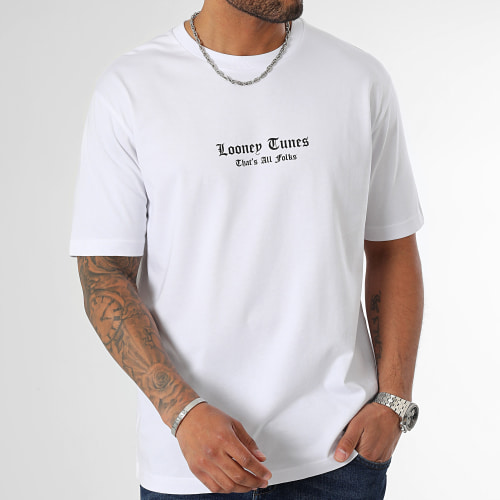 Tee Shirt Oversize Large Daffy Duck Graff Blanc