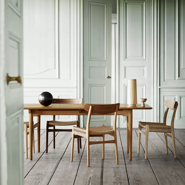 Carl Hansen - CH23 Chair Stuhl, Eiche geseift / Naturgeflecht