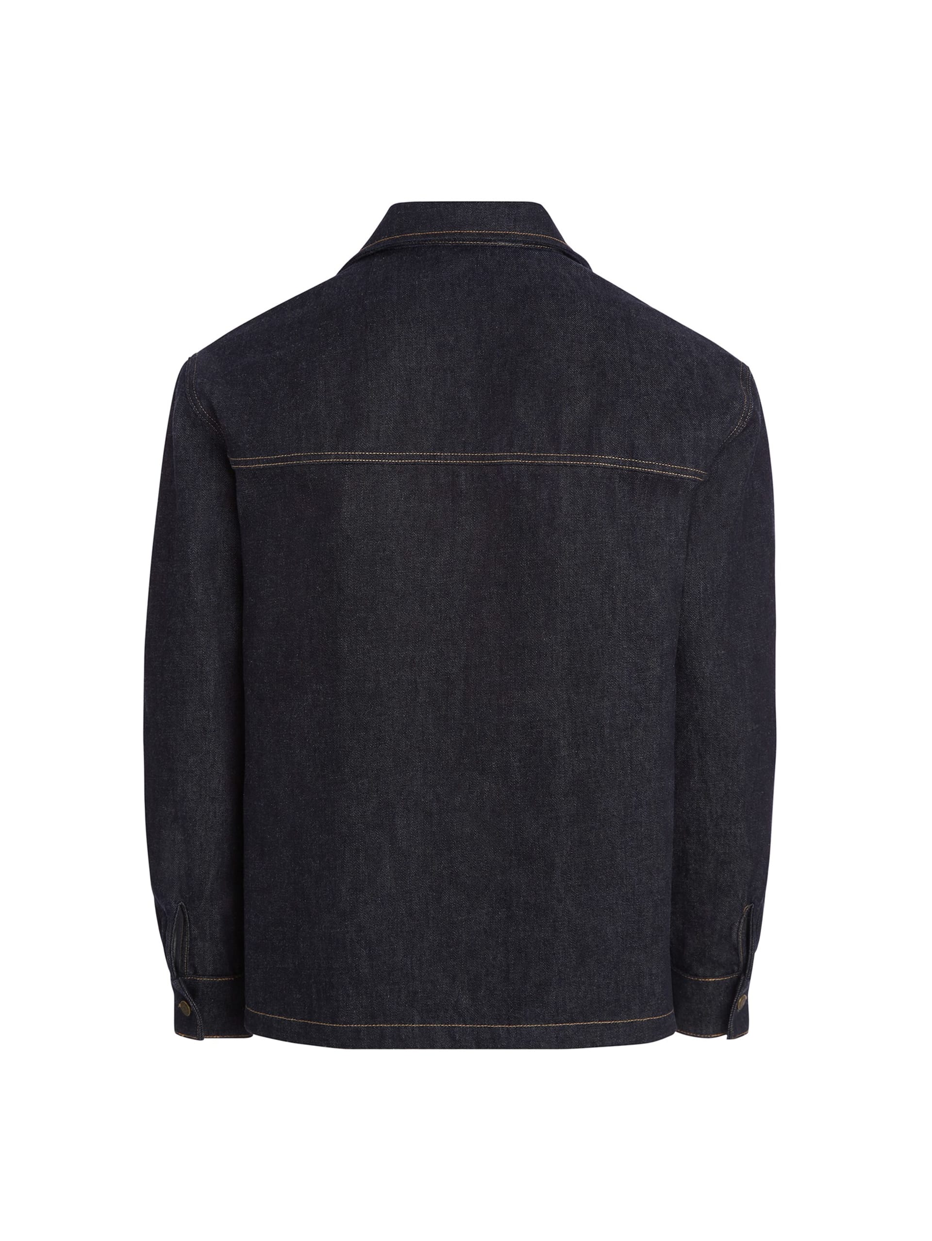 camisa utilitária de denim cru